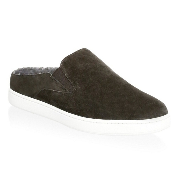 Vince Shoes - Vince Verrell-3 Shearling & Suede Mule Sneakers